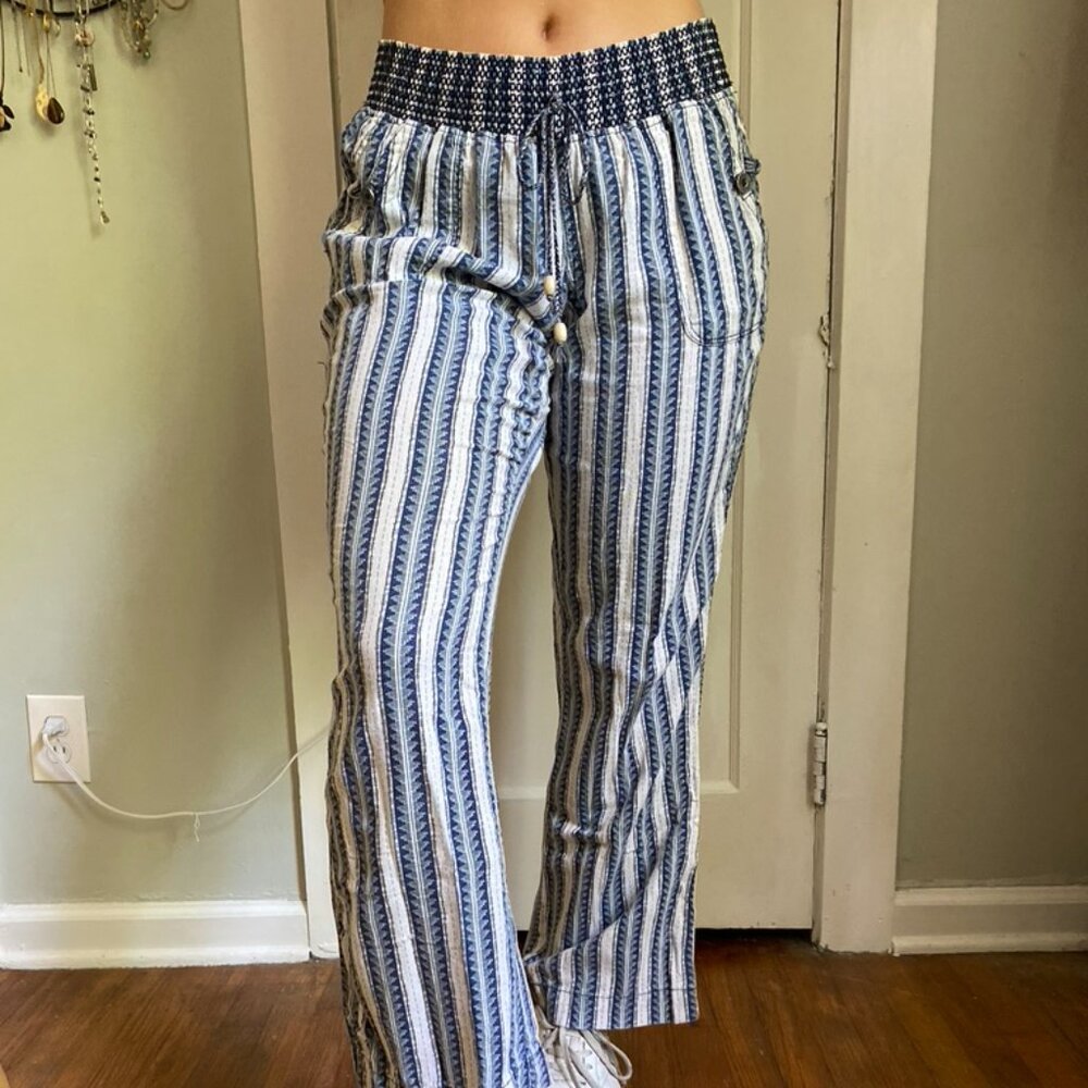 Striped boho flowy pants